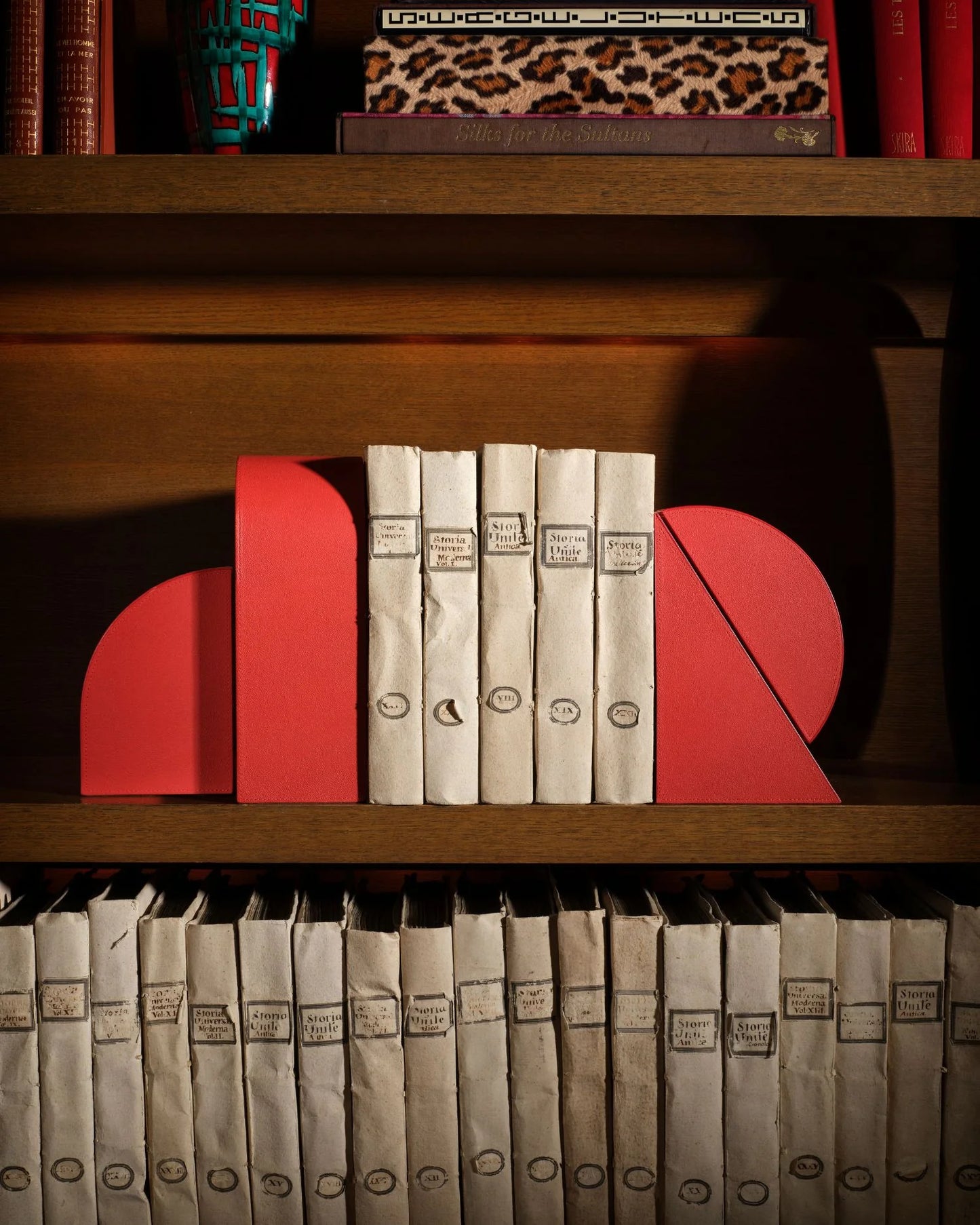 Serre-livres Cubist Rouge