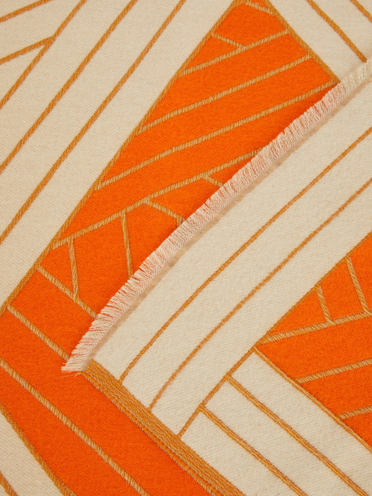 Orange/White Nastri Throw