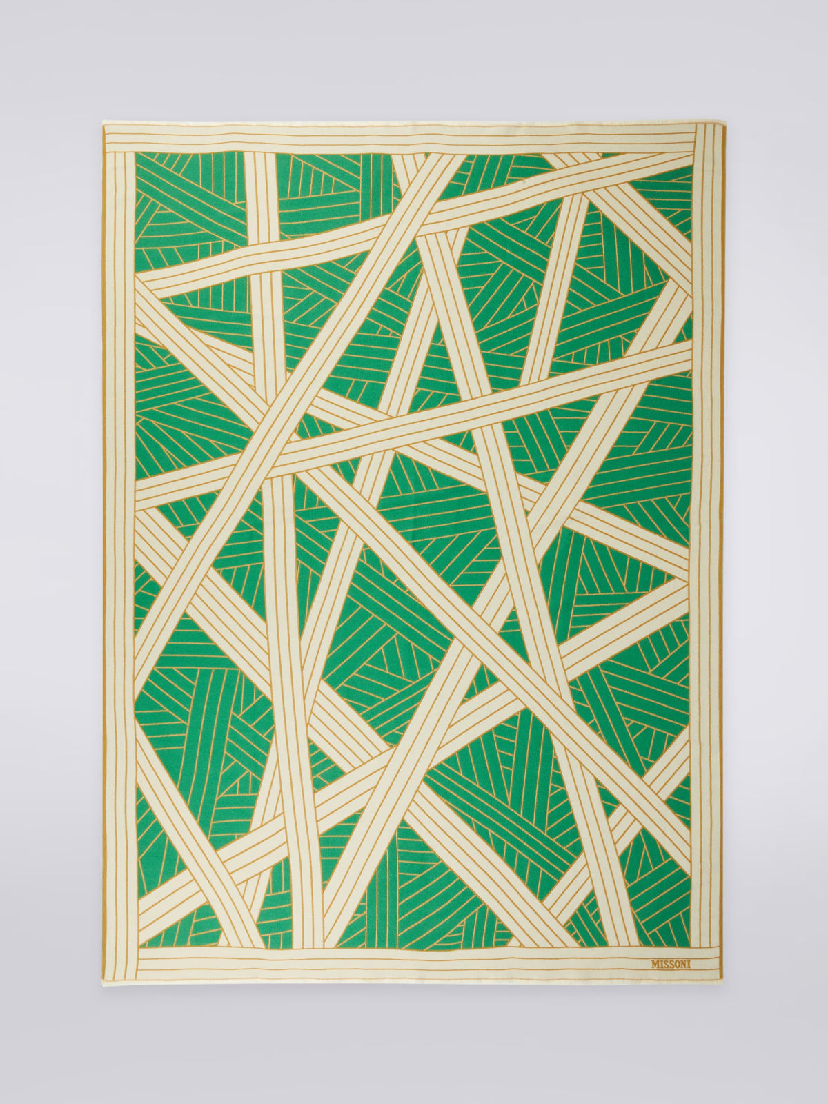 Plaid Nastri Verde/Bianco