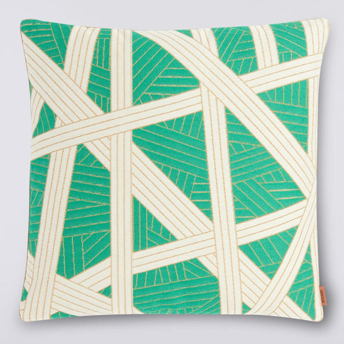 Coussin Nastri Vert Blanc 40x40