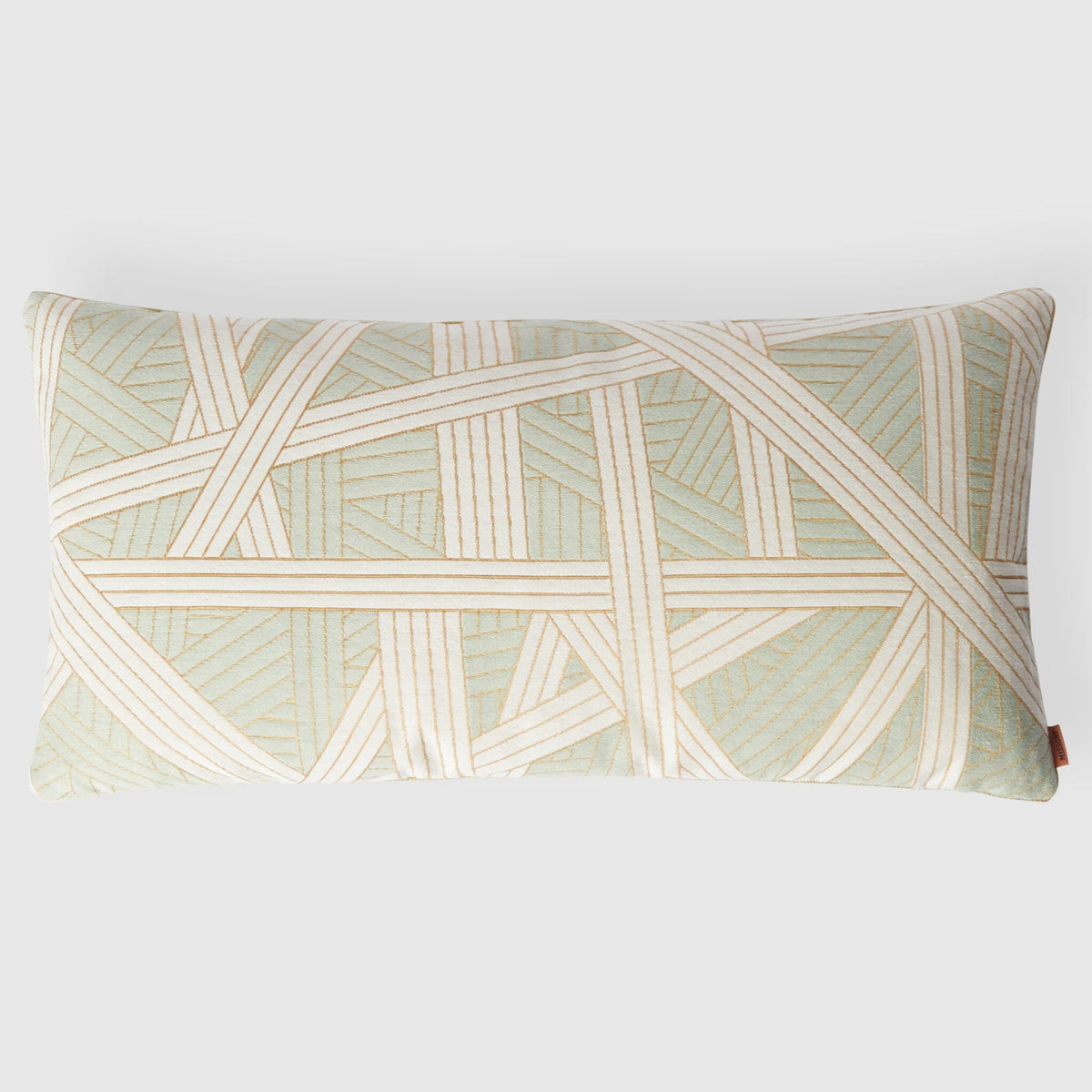 Cuscino Nastri Apple Green Bianco 30x60