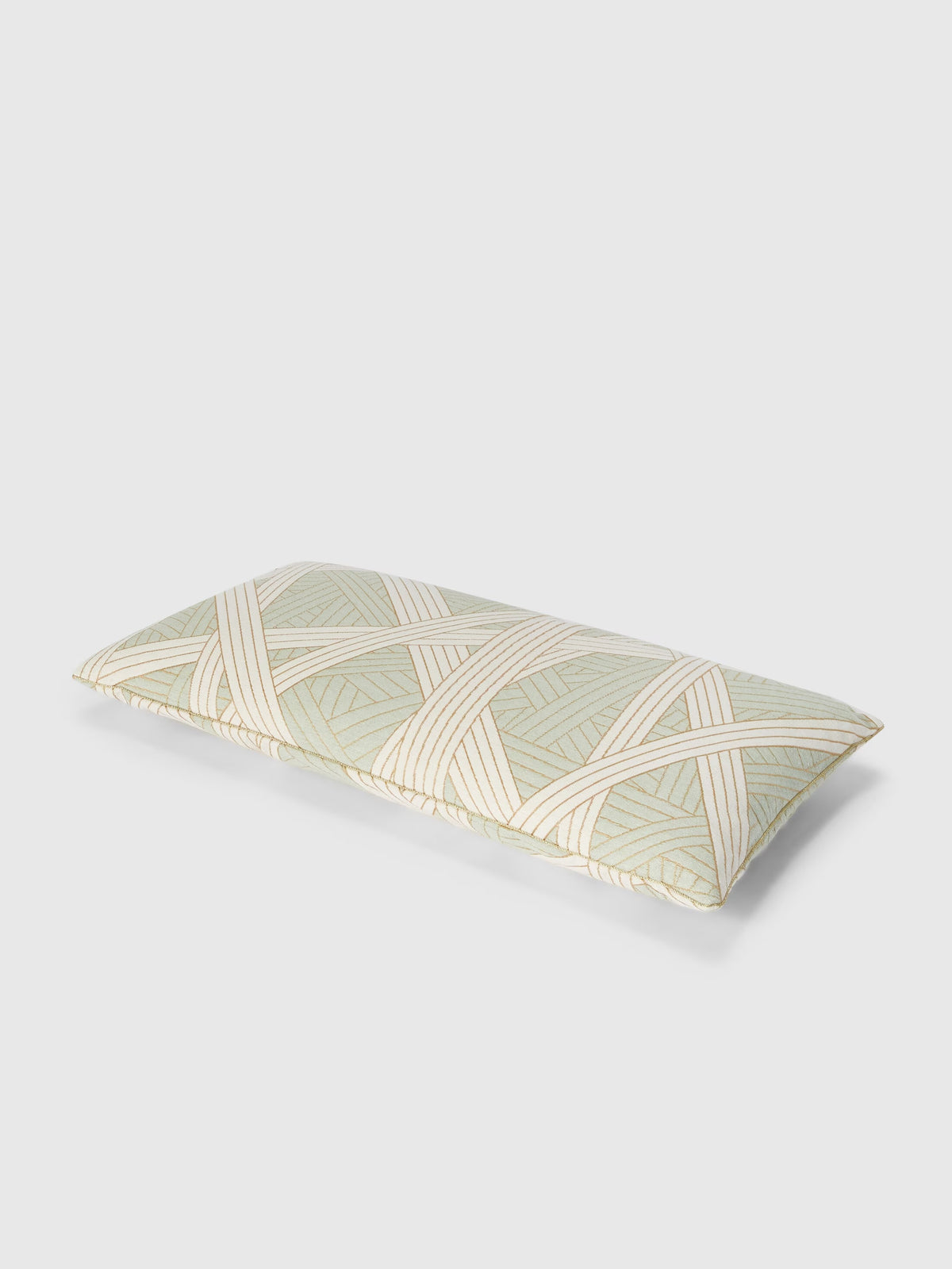 Cuscino Nastri Apple Green Bianco 30x60
