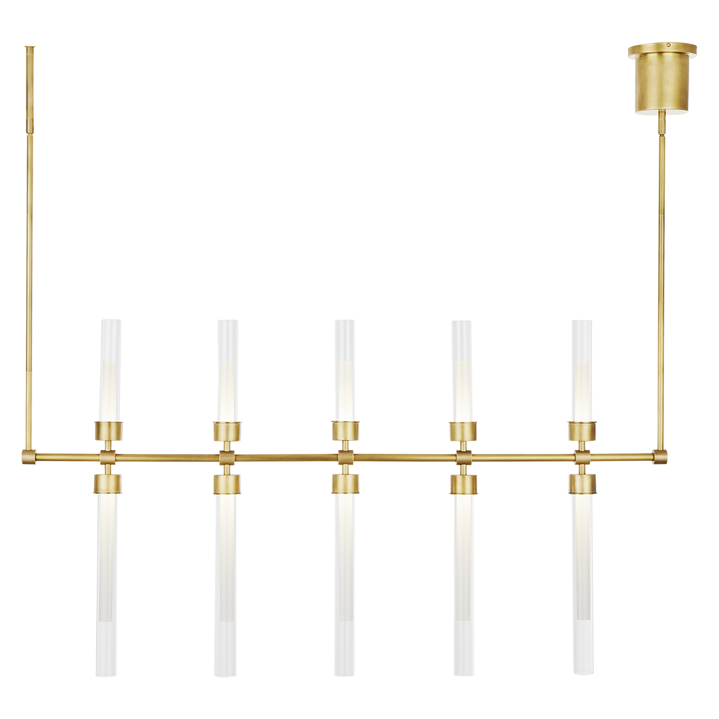 Linger 48 Linear Brass Pendant Lamp