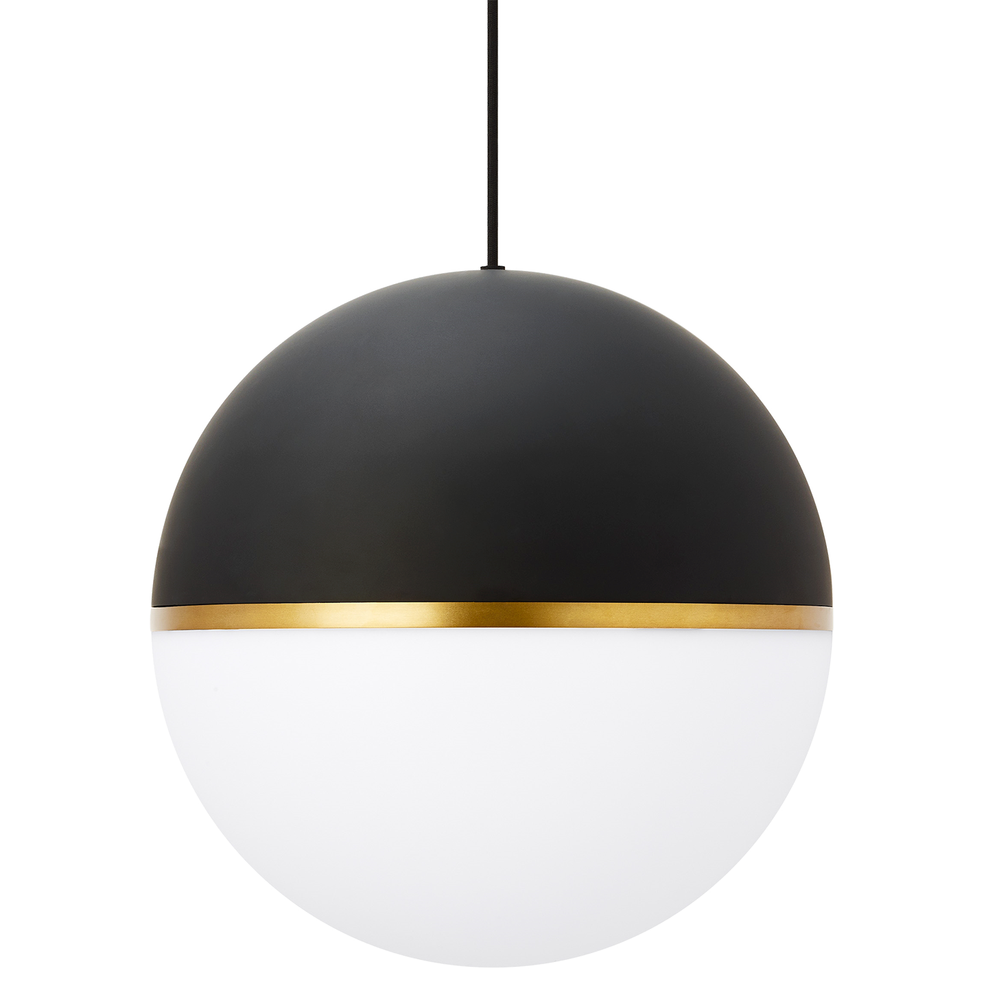 Akova Grande Pendant Lamp Matt Black/Brass