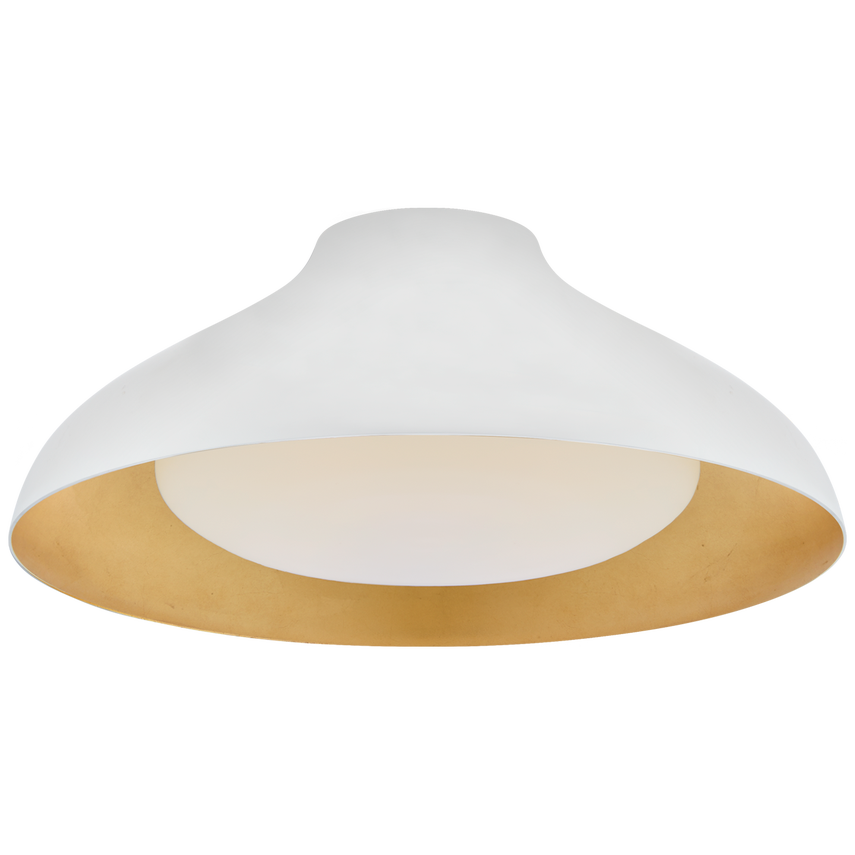 Plafonnier Agnes 18” Plâtre et Verre de Aerin