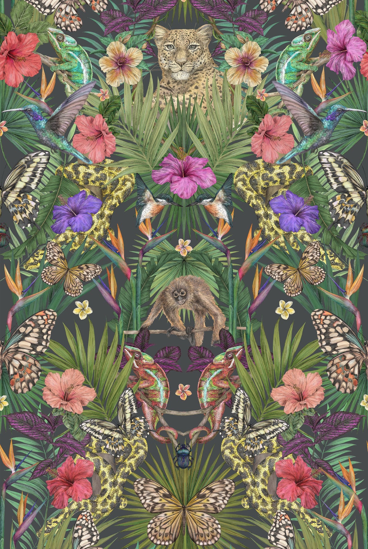 Carta da parati EXOTICA Nero