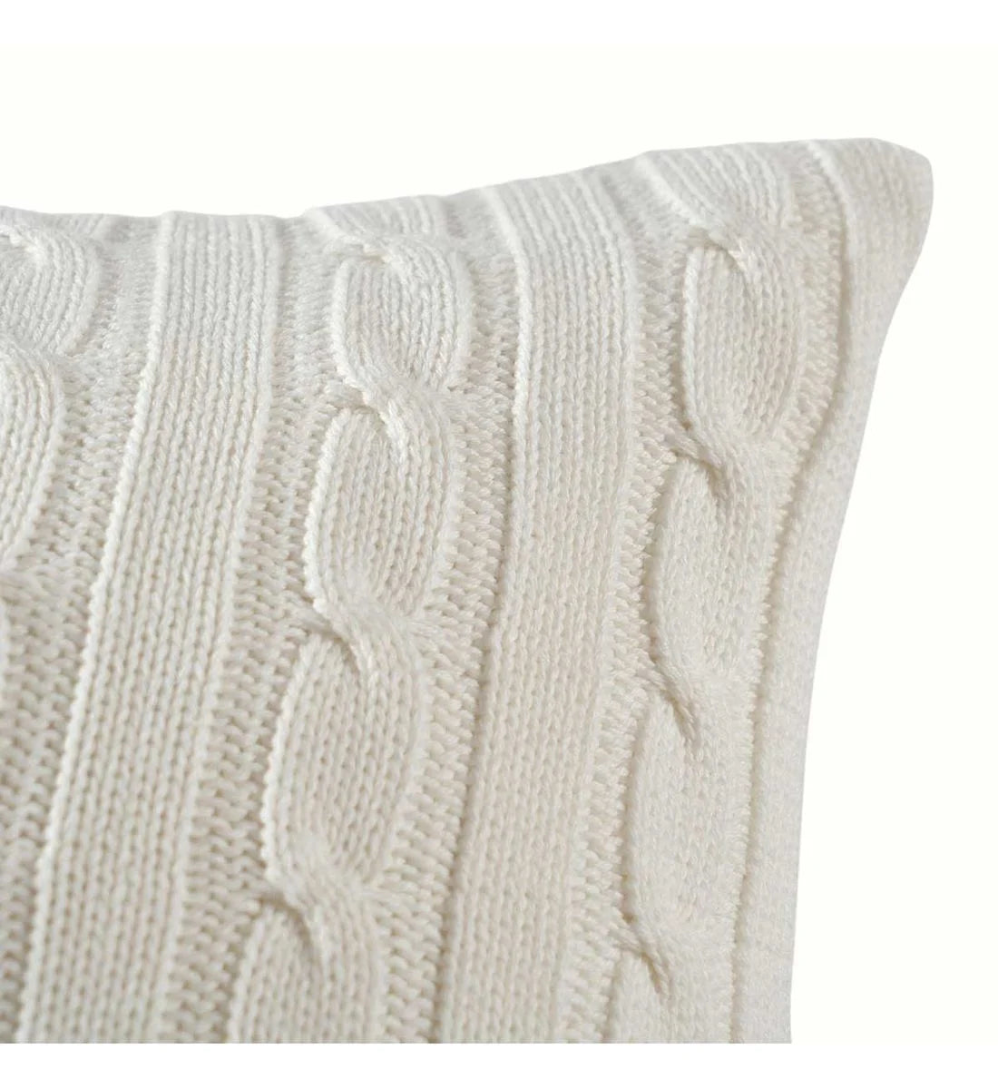 White Cable Cushion