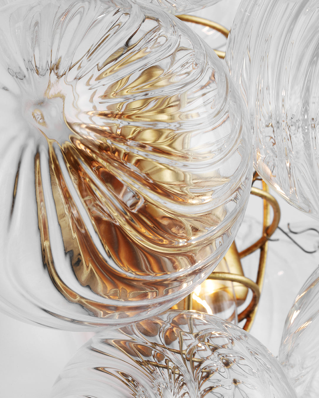 Applique Talia Medium Dorée et Verre