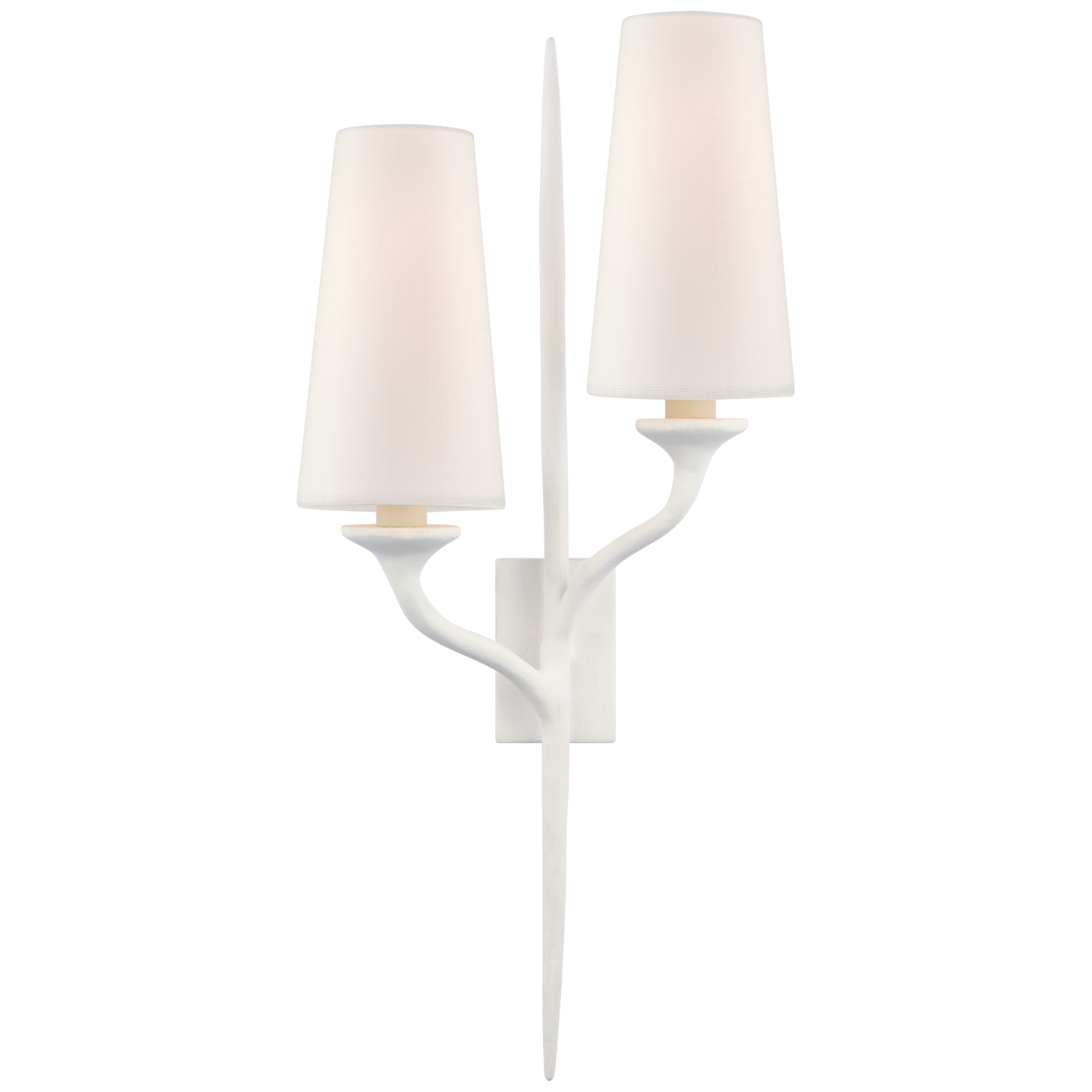 Applique Double Iberia Droite Plâtre et Lin