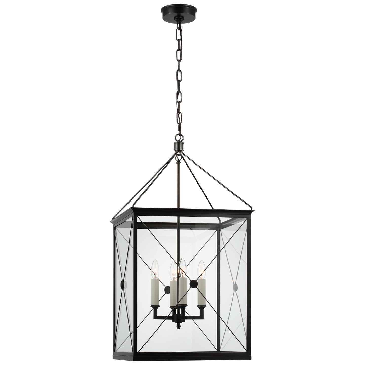 Suspension Rossi Lanterne Medium Bronze et Verre