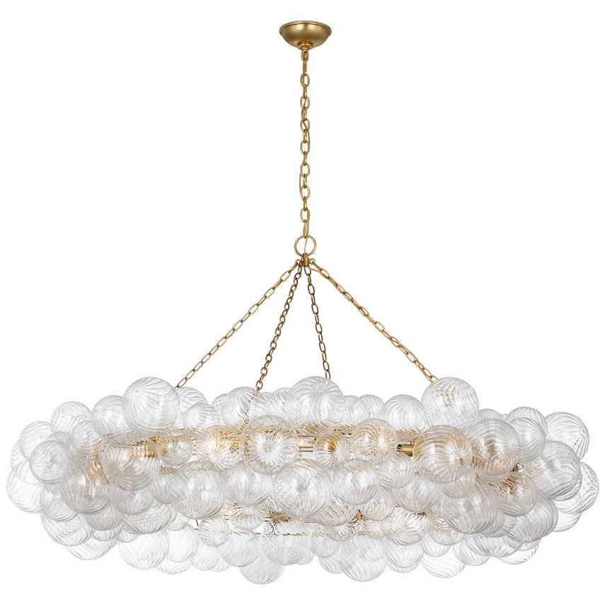 Talia 63" Kronleuchter aus Gold und Glas von Julie Neill