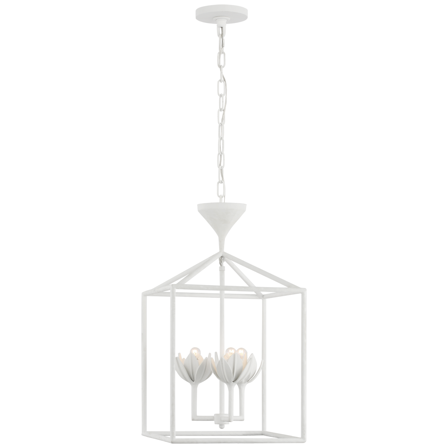 Suspension Alberto Cage Plâtre blanc