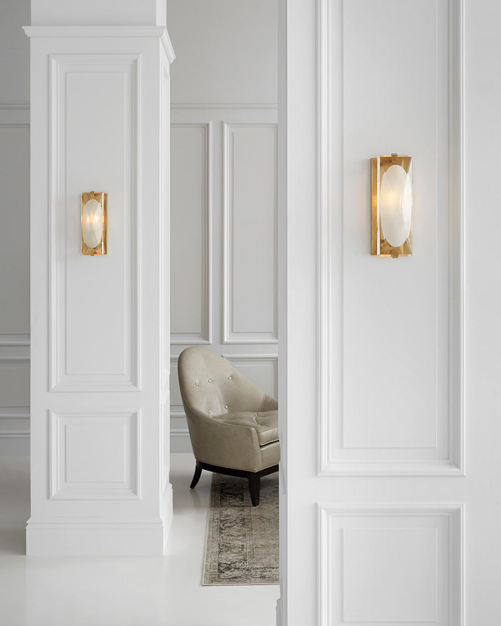 Castle Peak Small Bath Wall Lamp Brass