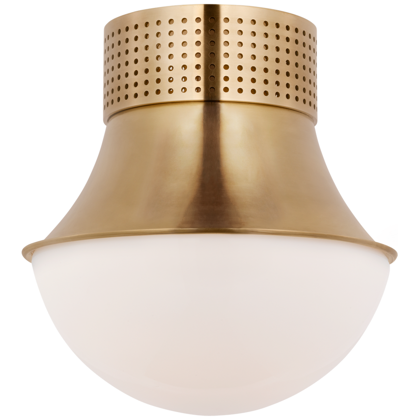 Precision Tall Single Point Ceiling Light Brass