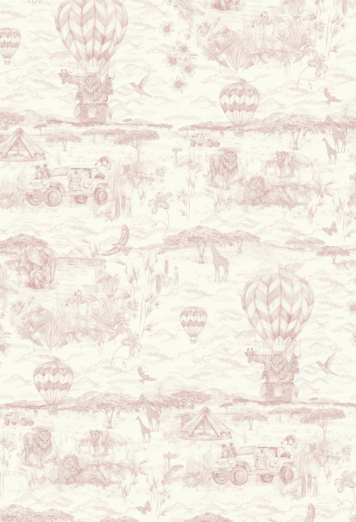 Carta da parati LYONS DEN Rosa baby