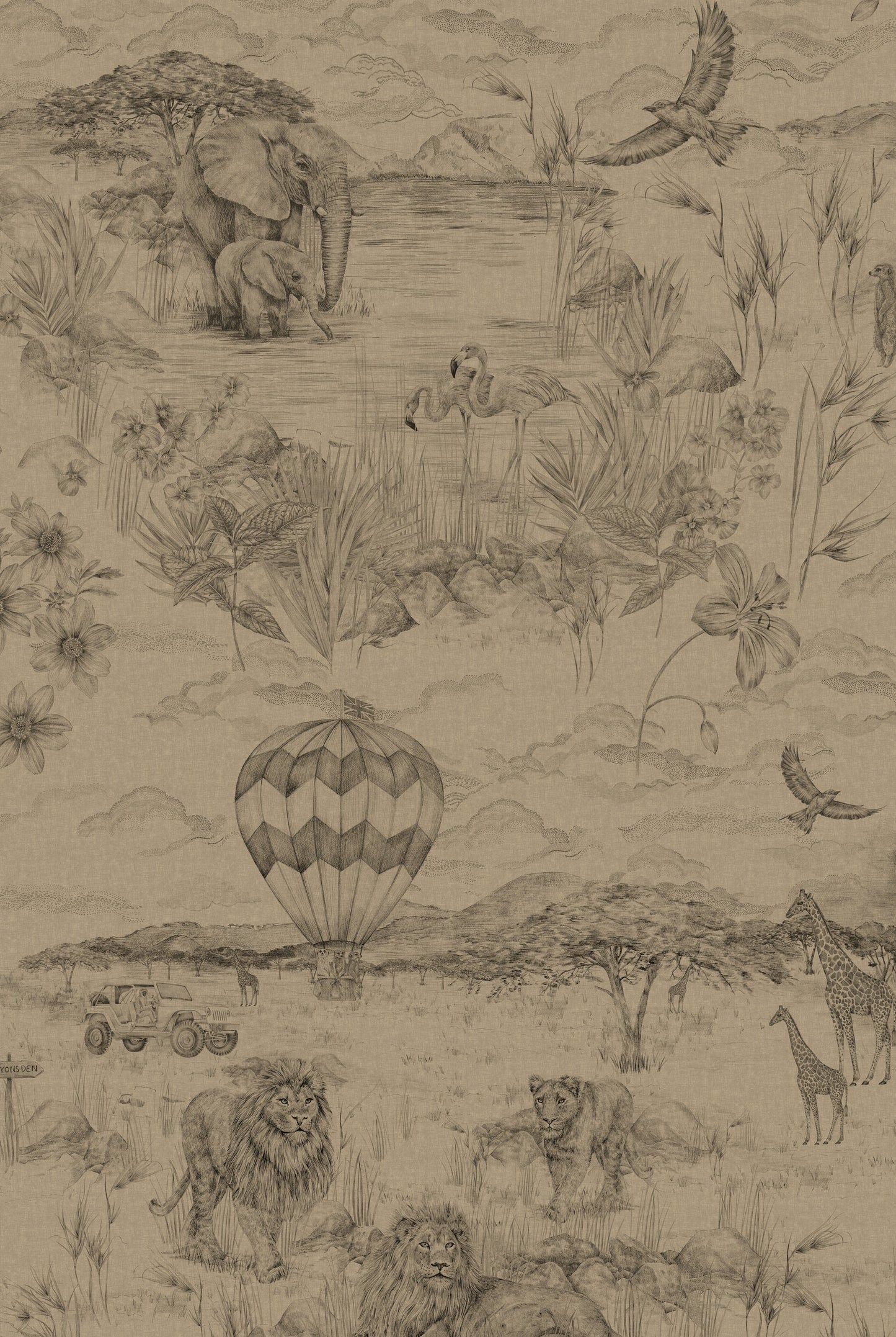 LYONS DEN Mocha Wallpaper