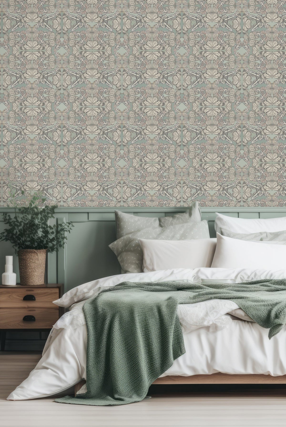 Papel Pintado PAPILIO Verde Nilo