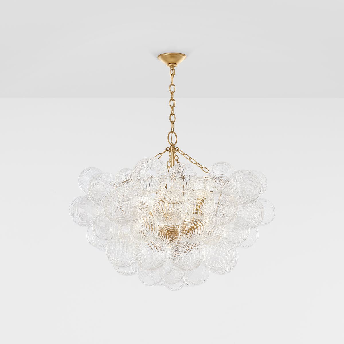 Talia Large Gold and Glass Chandelier