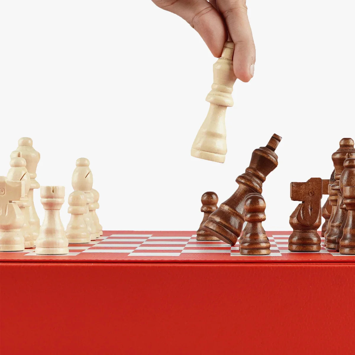 VIDO Luxury Chess Box Red Vegan Leather
