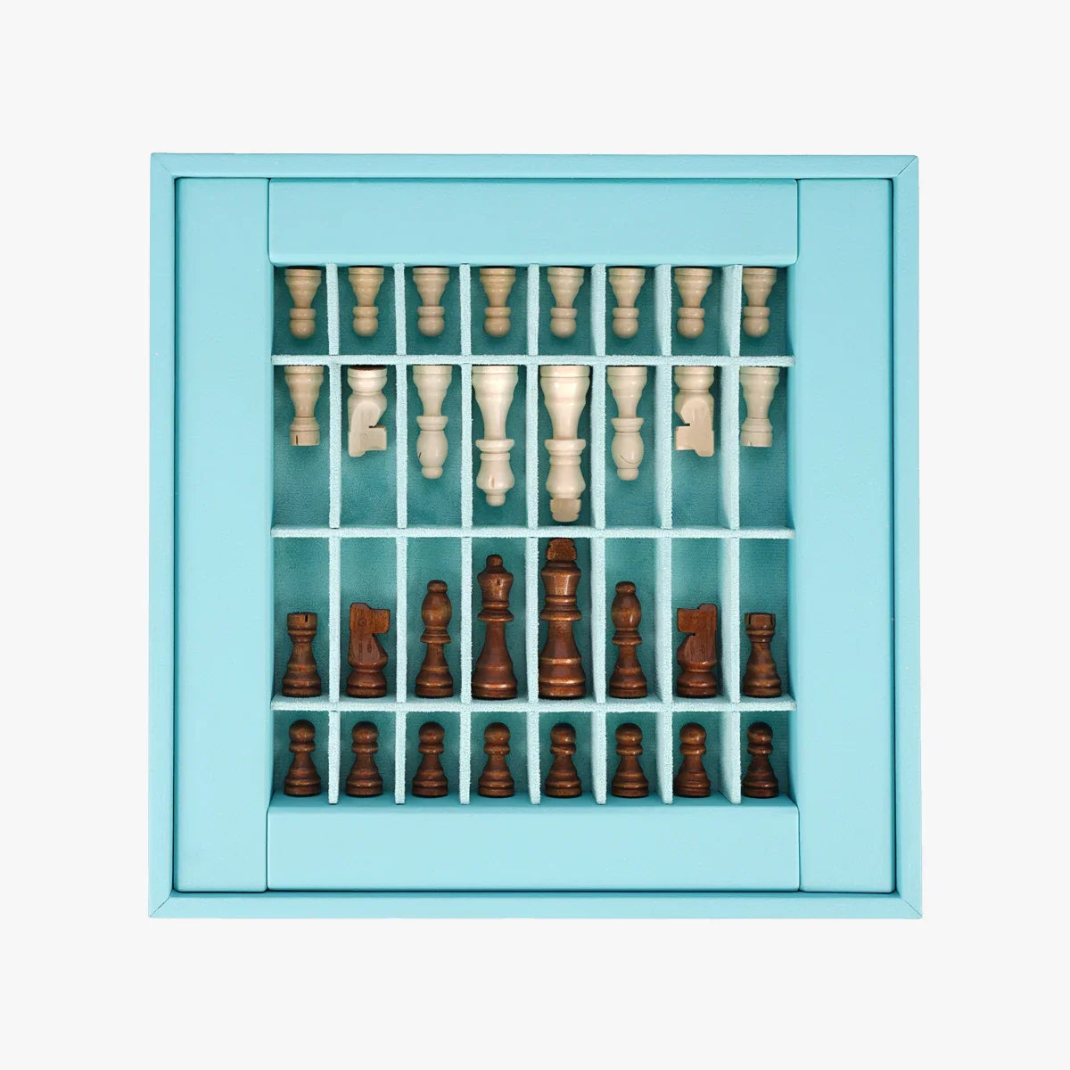 Luxury Chess Box Crafted With Turquoise Vegan Leather - Designed By VIDO