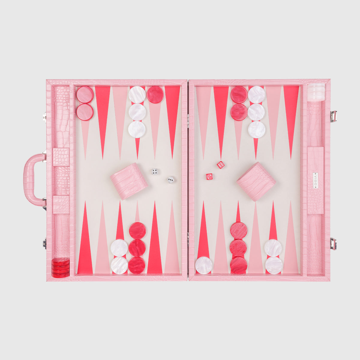 Backgammon Alligator Rose Flamingo - Large