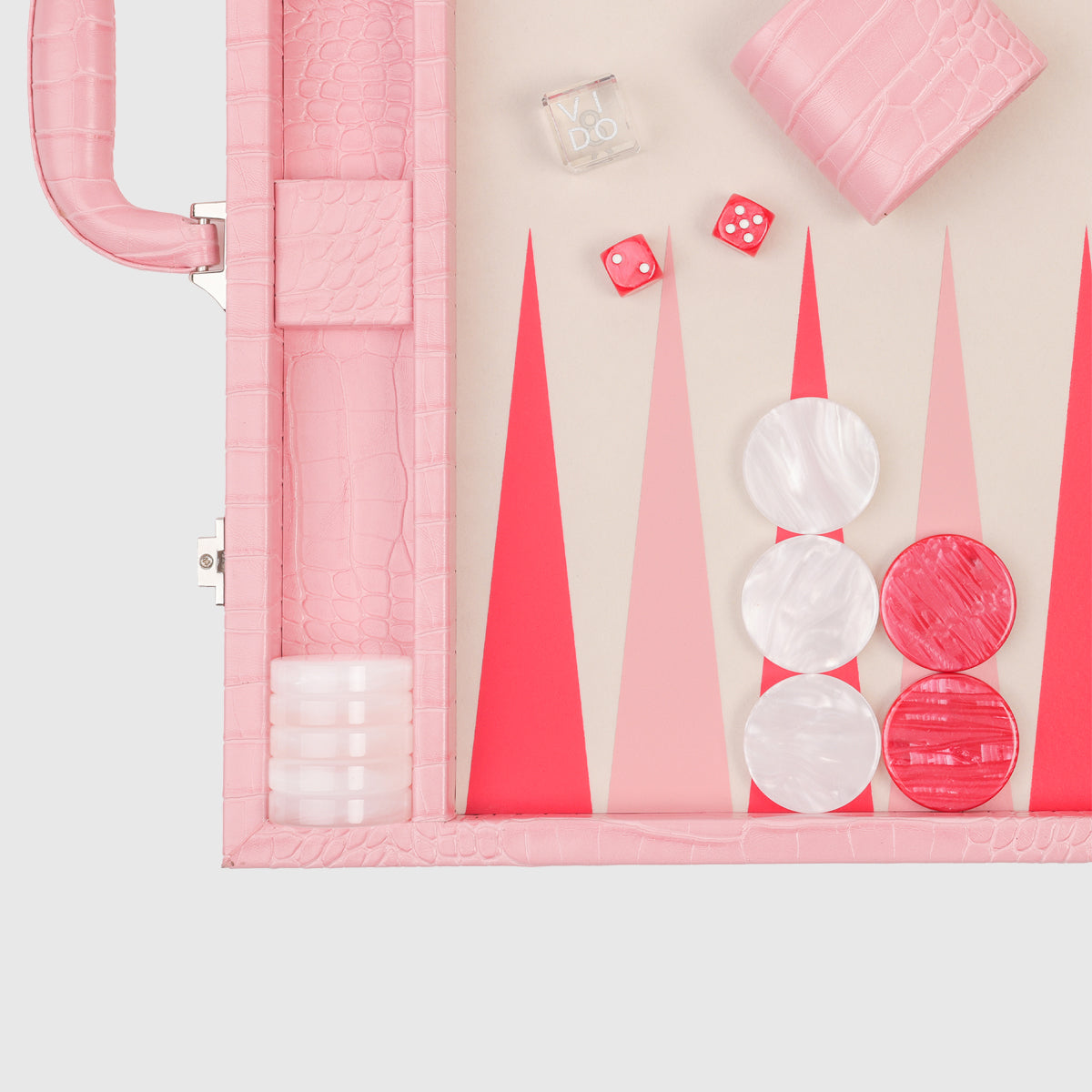 Backgammon Alligator Rose Flamingo - Large