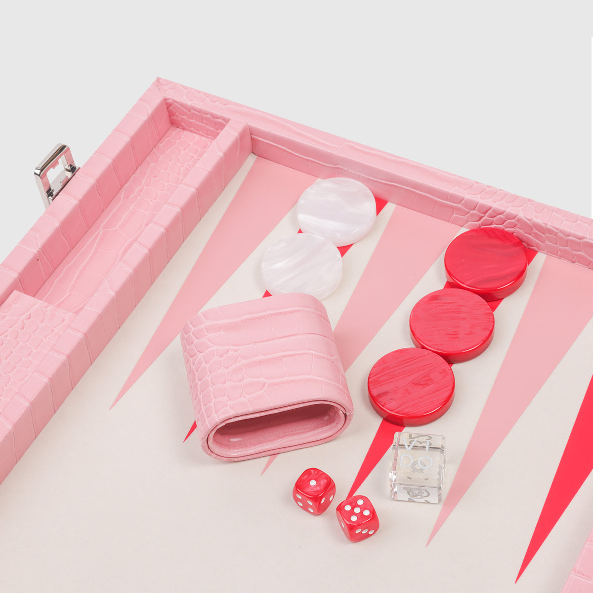 Backgammon Alligator Pink Flamingo – Groß