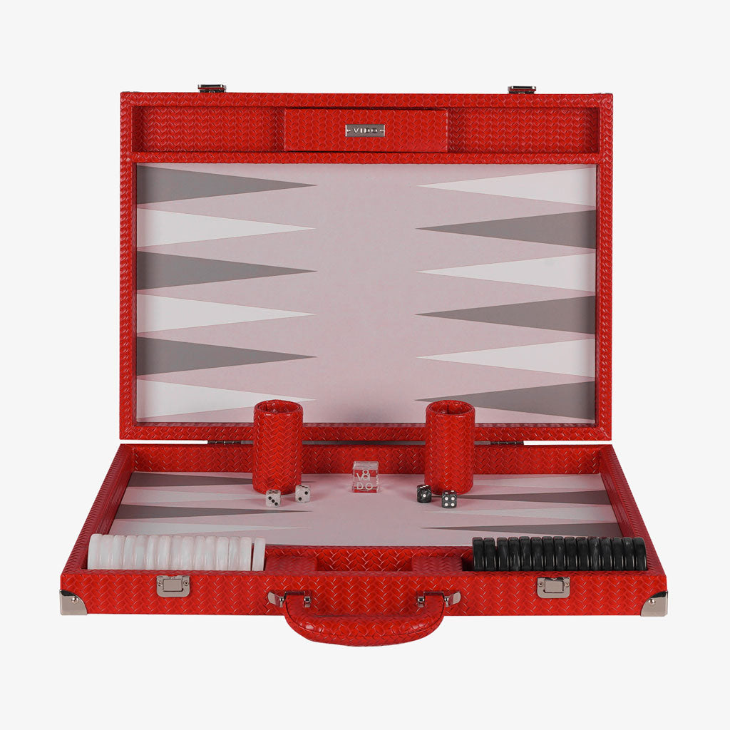 Backgammon Trenzado Rubí - Grande