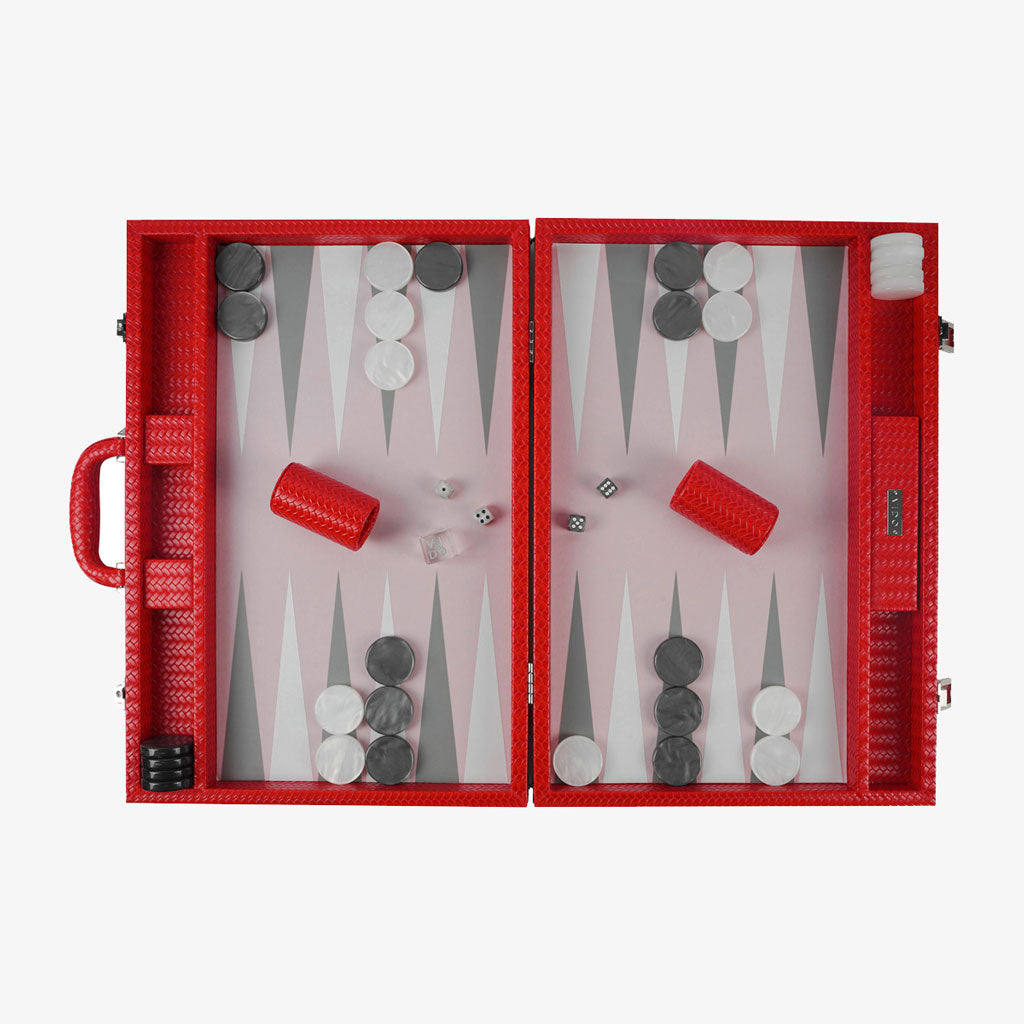 Backgammon Trenzado Rubí - Grande