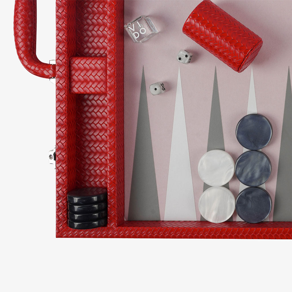 Backgammon Trenzado Rubí - Grande
