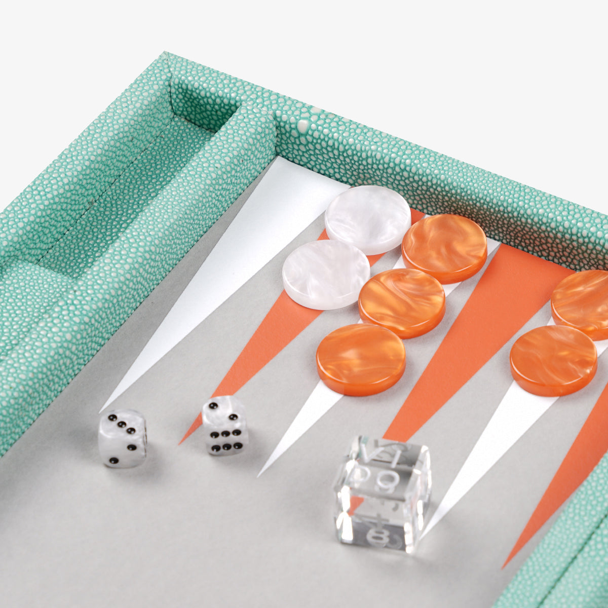 Travel Backgammon Set Jade Stingray By VIDO