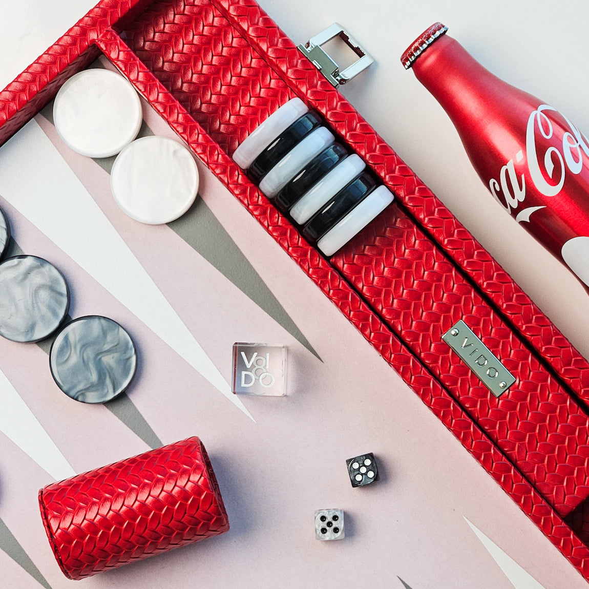Backgammon Trenzado Rubí - Grande