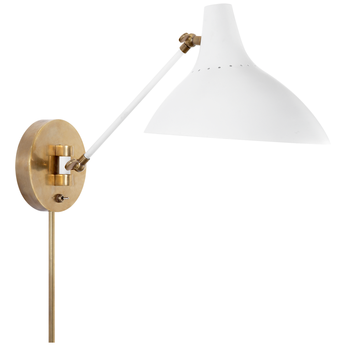 Charlton Wandleuchte aus weißem Gips