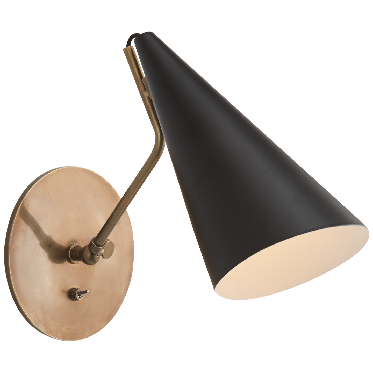 Clemente schwarze Wandleuchte