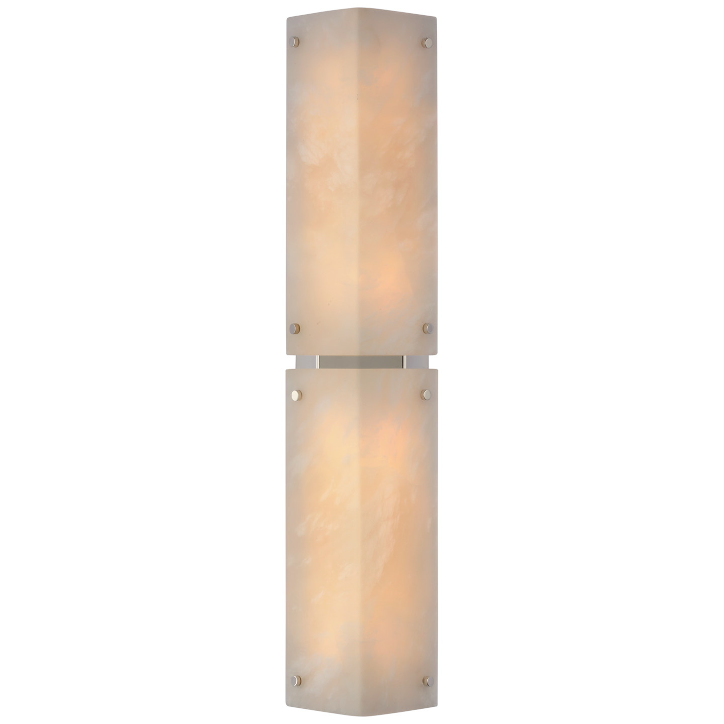 Clayton Wandleuchte 25" Alabaster-Nickel