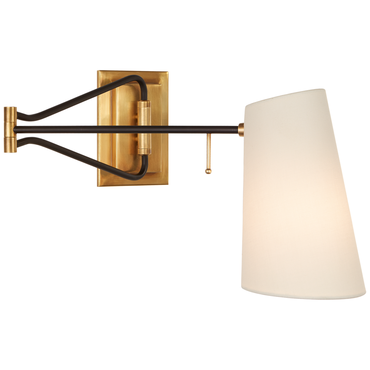 Keil Wandleuchte Schwarz Messing