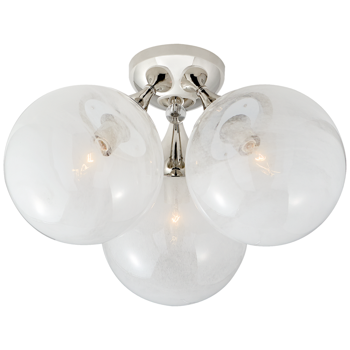 Plafoniera Cristol Large Triple Nickel