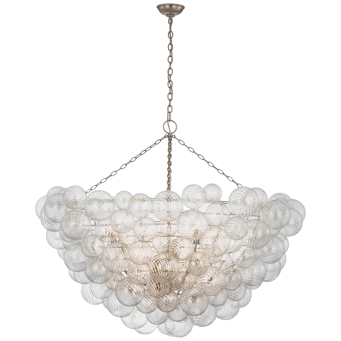 Talia 56" Gold and Glass Chandelier