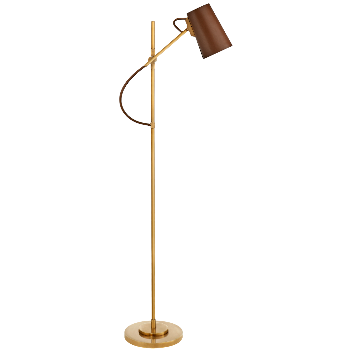 Lampadaire Benton Laiton Abat-Jour Saddle