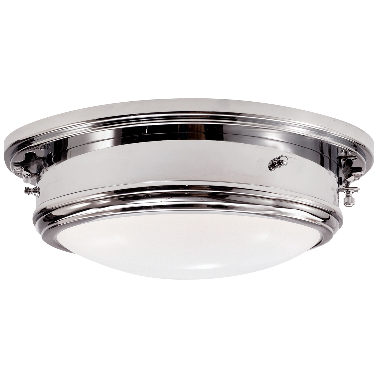 Porthole Medium Nickel Ceiling Light