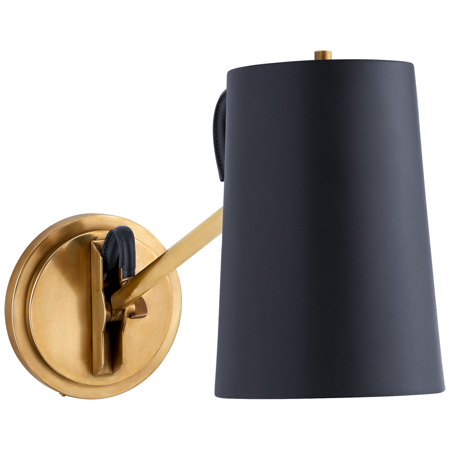 Benton Single Brass Navy Wall Lamp