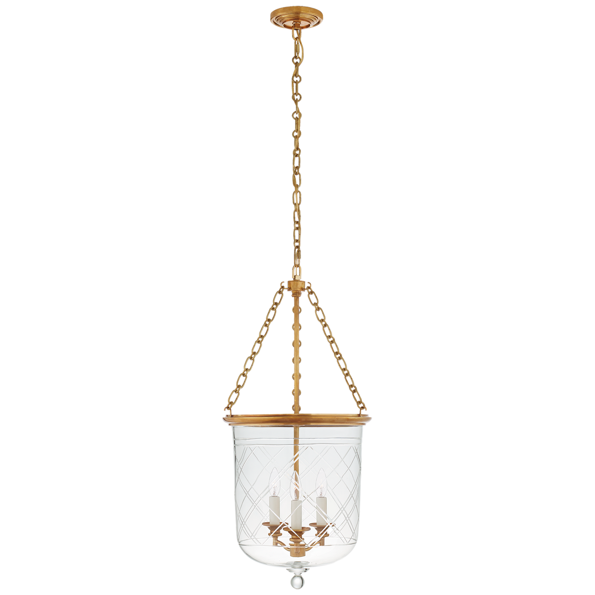 Lampada a sospensione Cambridge Medium in ottone