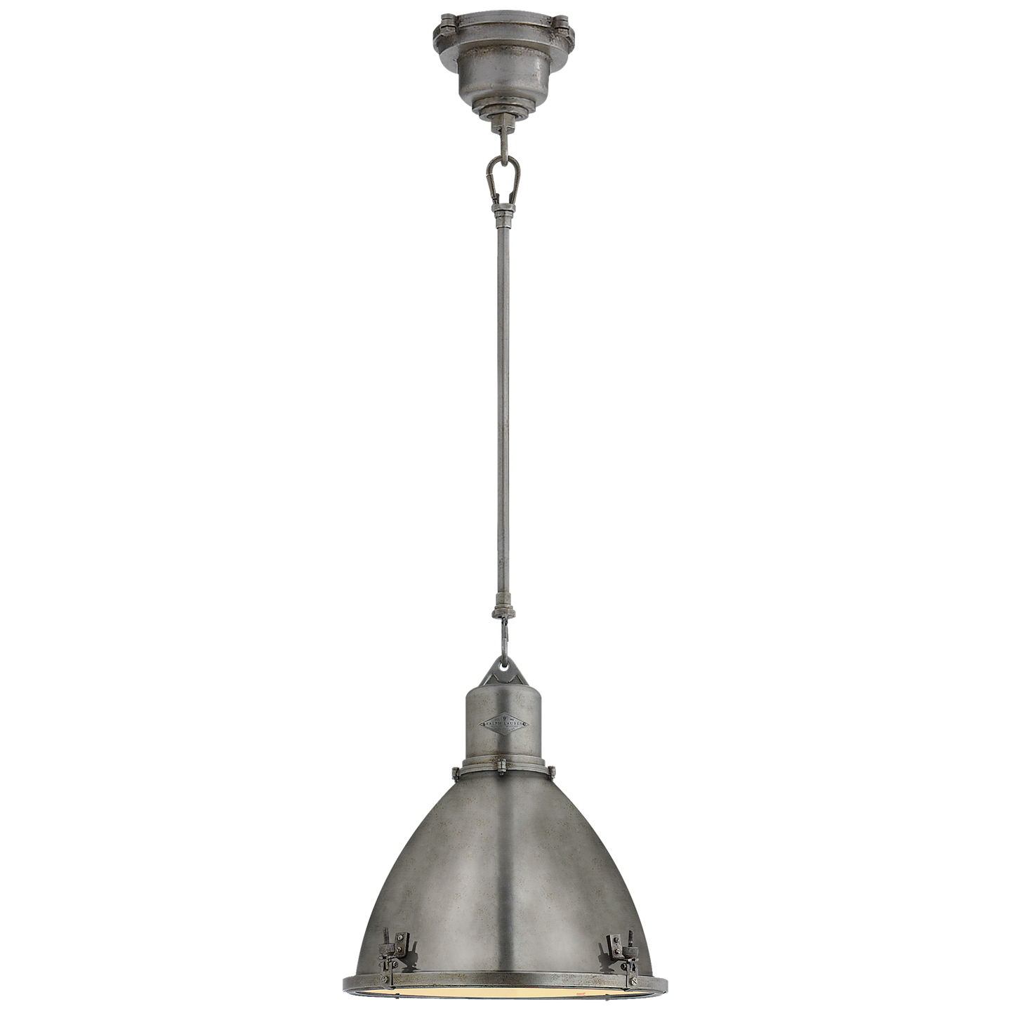 Kleine Pendelleuchte Fulton aus Industriestahl
