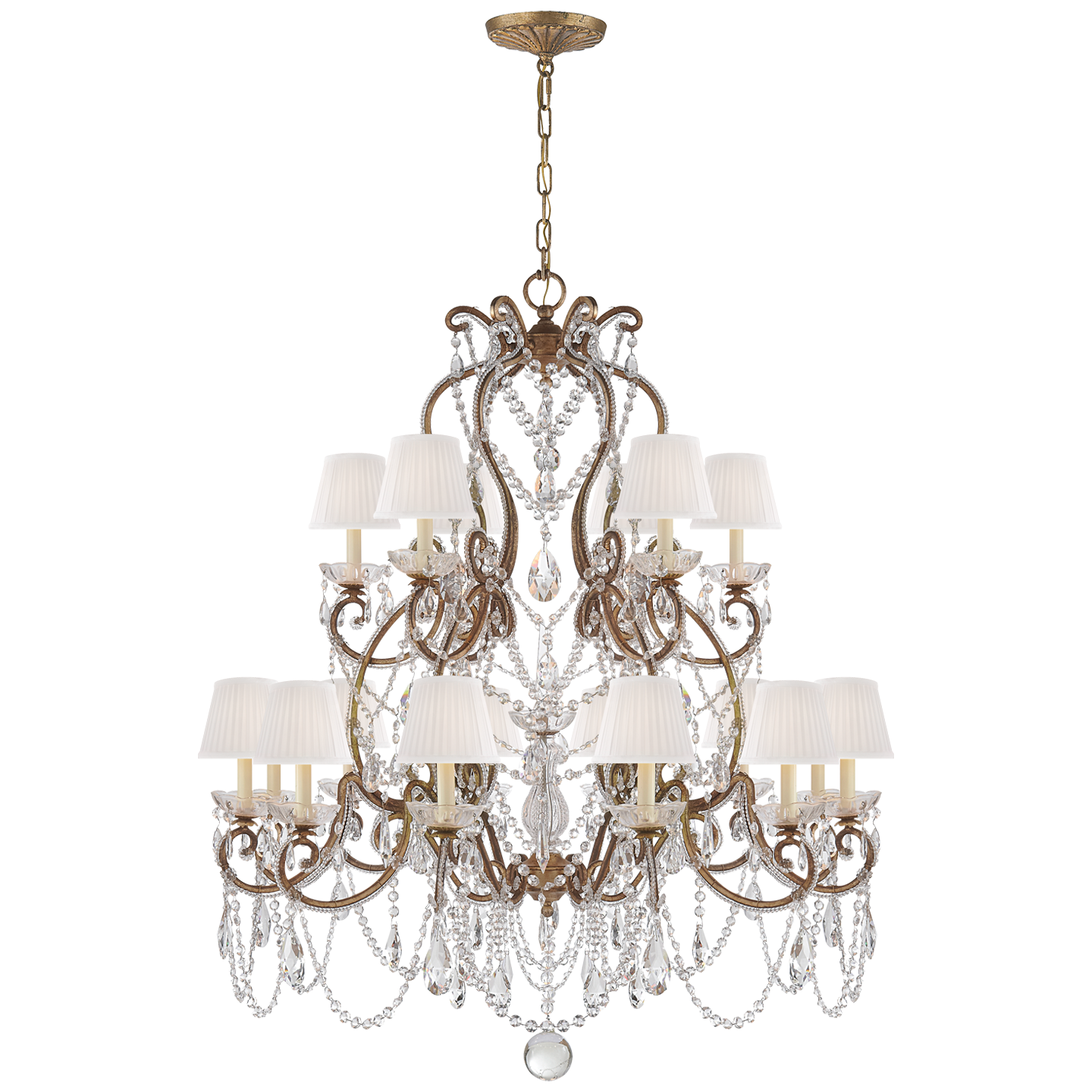 Adrianna Medium Chandelier in Golden Iron