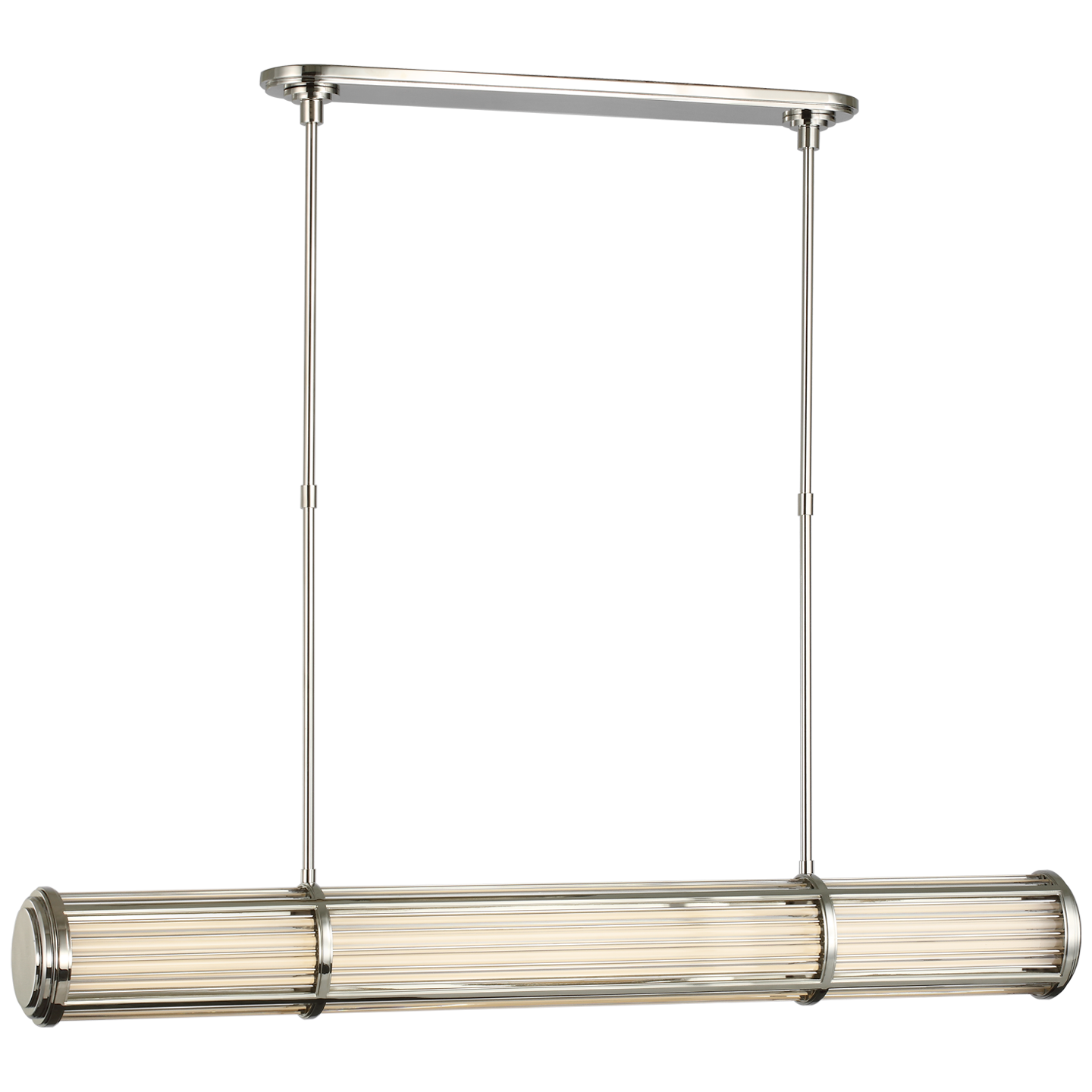 Perren Large Nickel Linear Chandelier