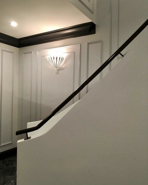 Hampton Wandleuchte aus weißem Gips