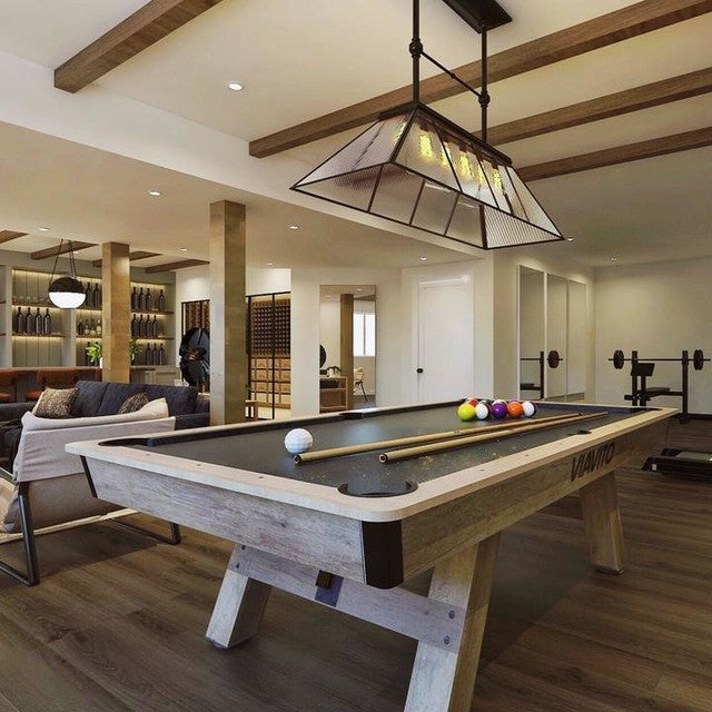 Suspension Rivington Large Billard Bronze Verre Nervuré Clair