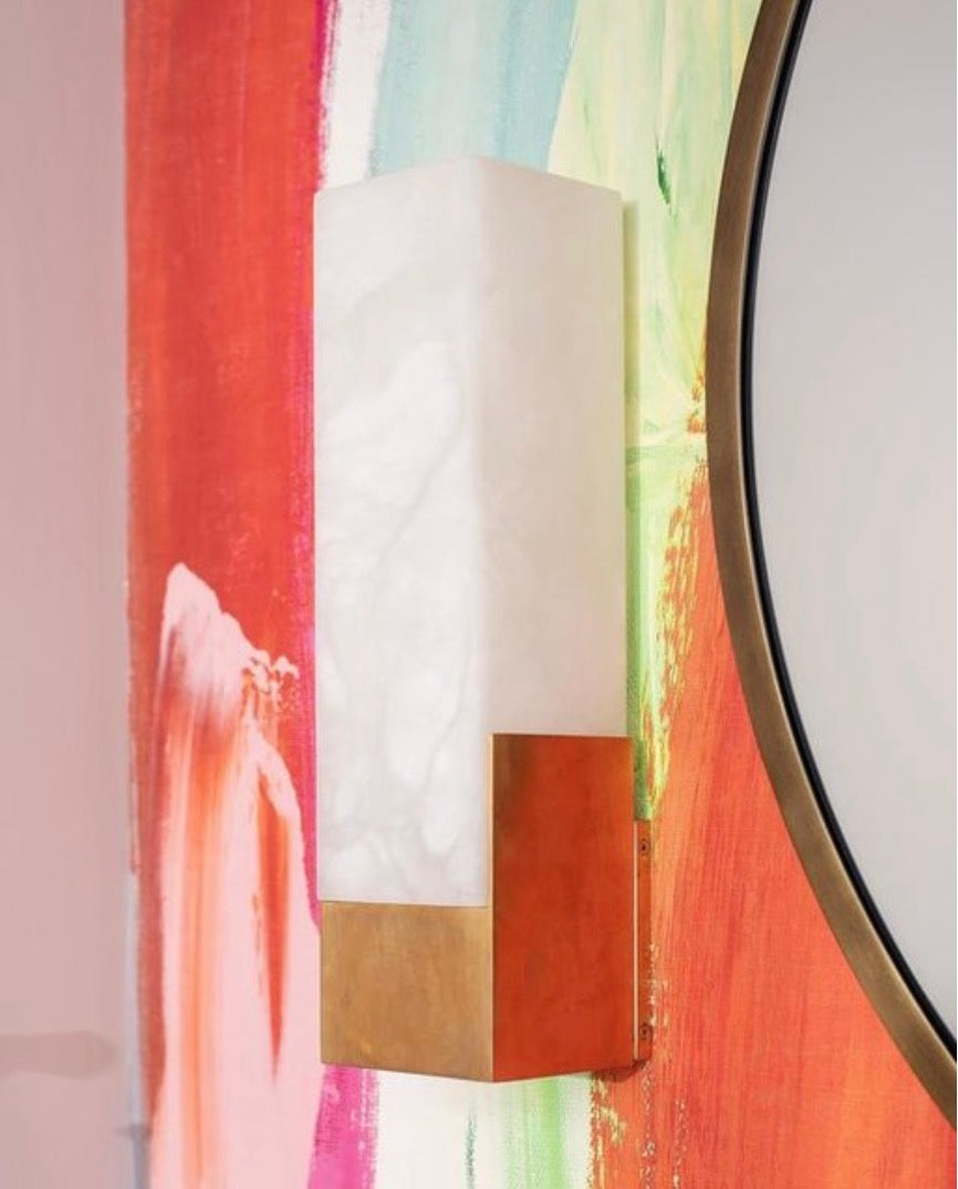 Covet Tall Box Wall Lamp - Brass