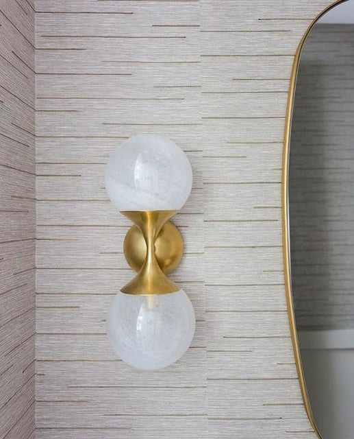 Cristol Double Brass Wall Lamp