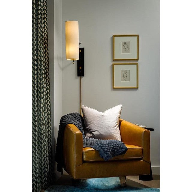 Frankfort Wandleuchte aus schwarzem Messing